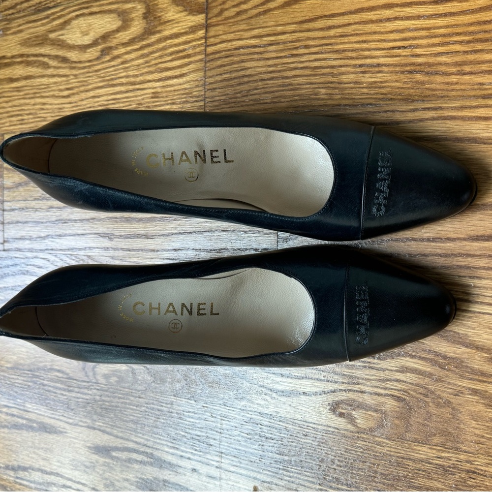 Chanel Black Leather Heels - Picture 2 of 8